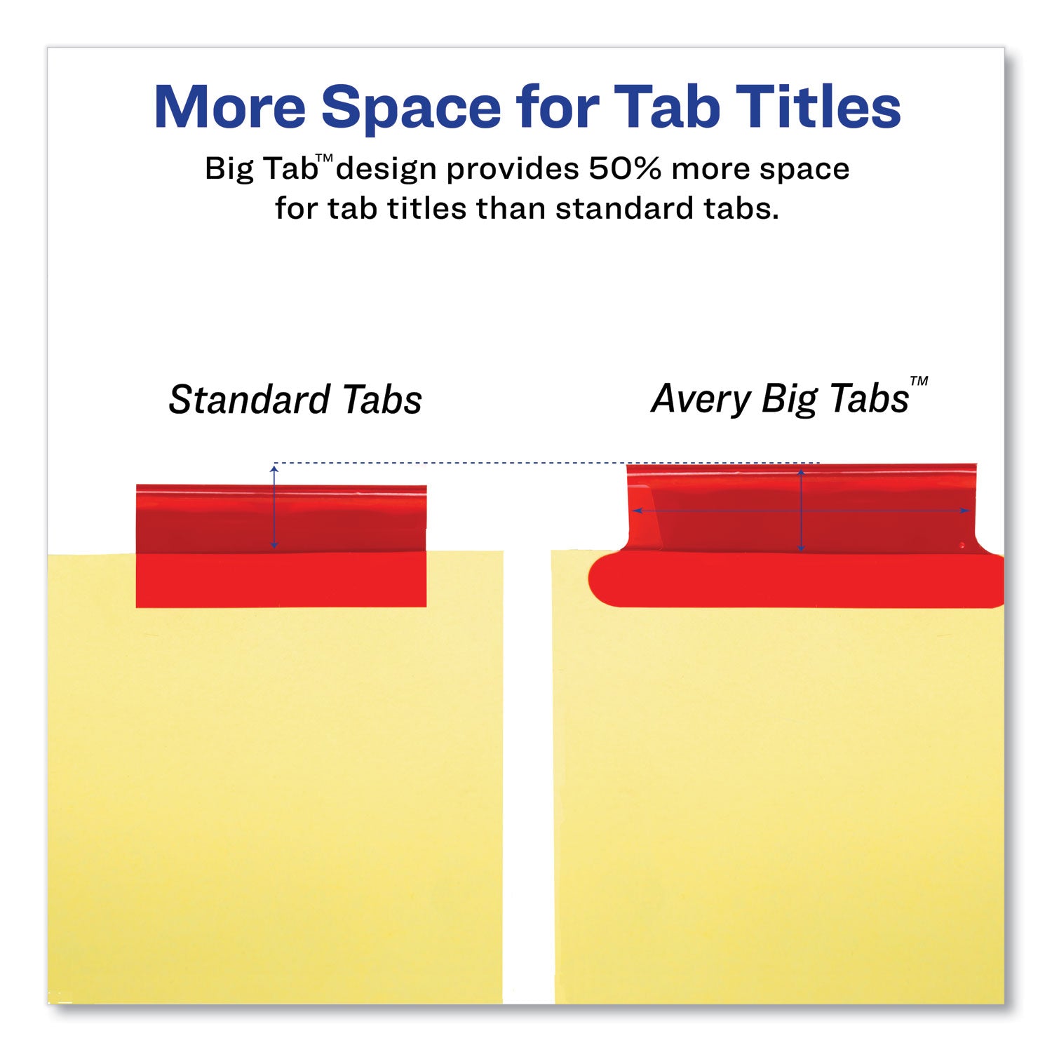 Insertable Big Tab Dividers, 5-Tab, Double-Sided Gold Edge Reinforcing, 11 x 8.5, Buff, Assorted Tabs, 1 Set - 