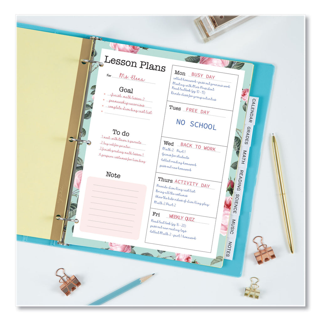 Insertable Big Tab Dividers, 8-Tab, Double-Sided Gold Edge Reinforcing, 11 x 8.5, Buff, Clear Tabs, 24 Sets