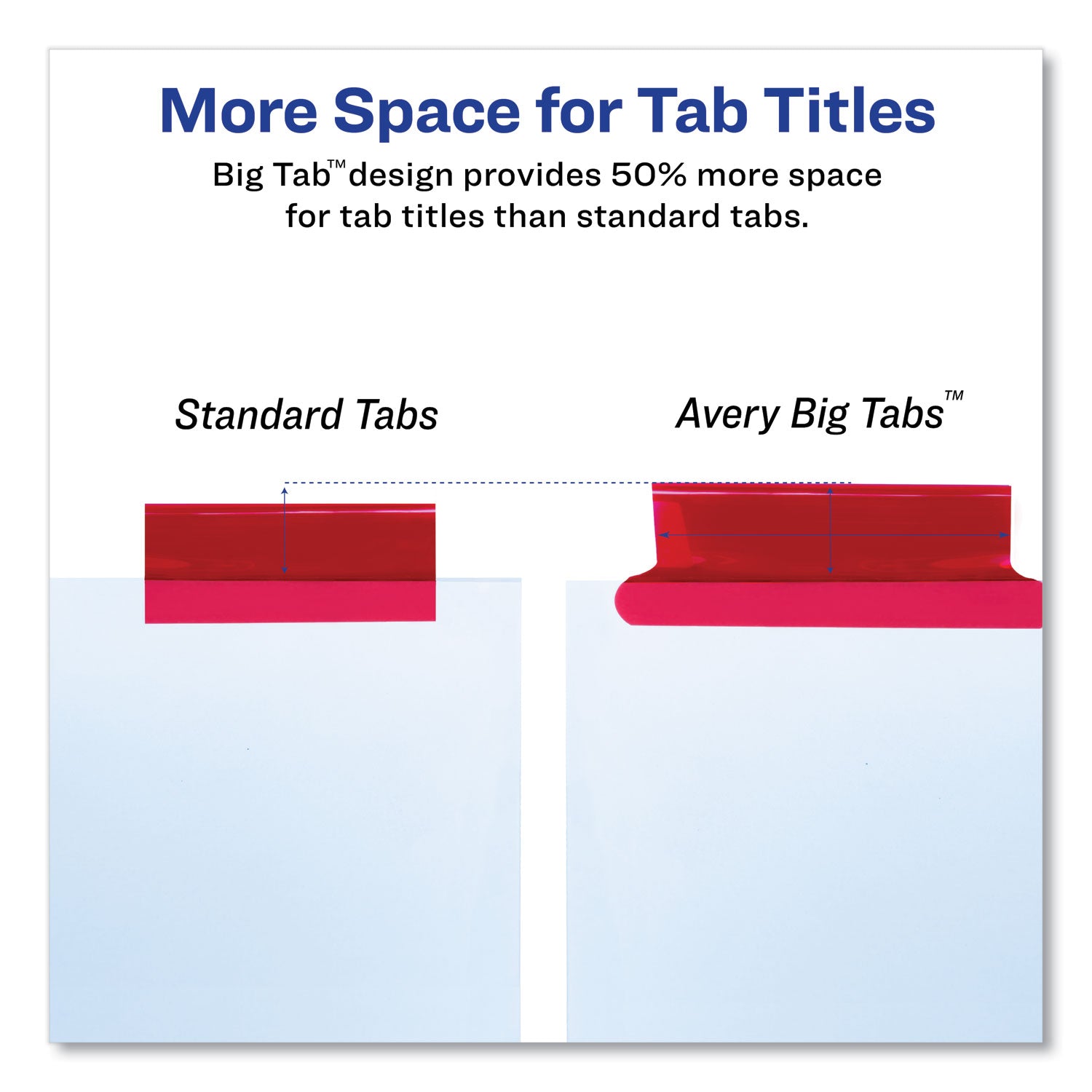 Insertable Big Tab Dividers, 8-Tab, Double-Sided Gold Edge Reinforcing, 11 x 8.5, White, Assorted Tabs, 1 Set - 