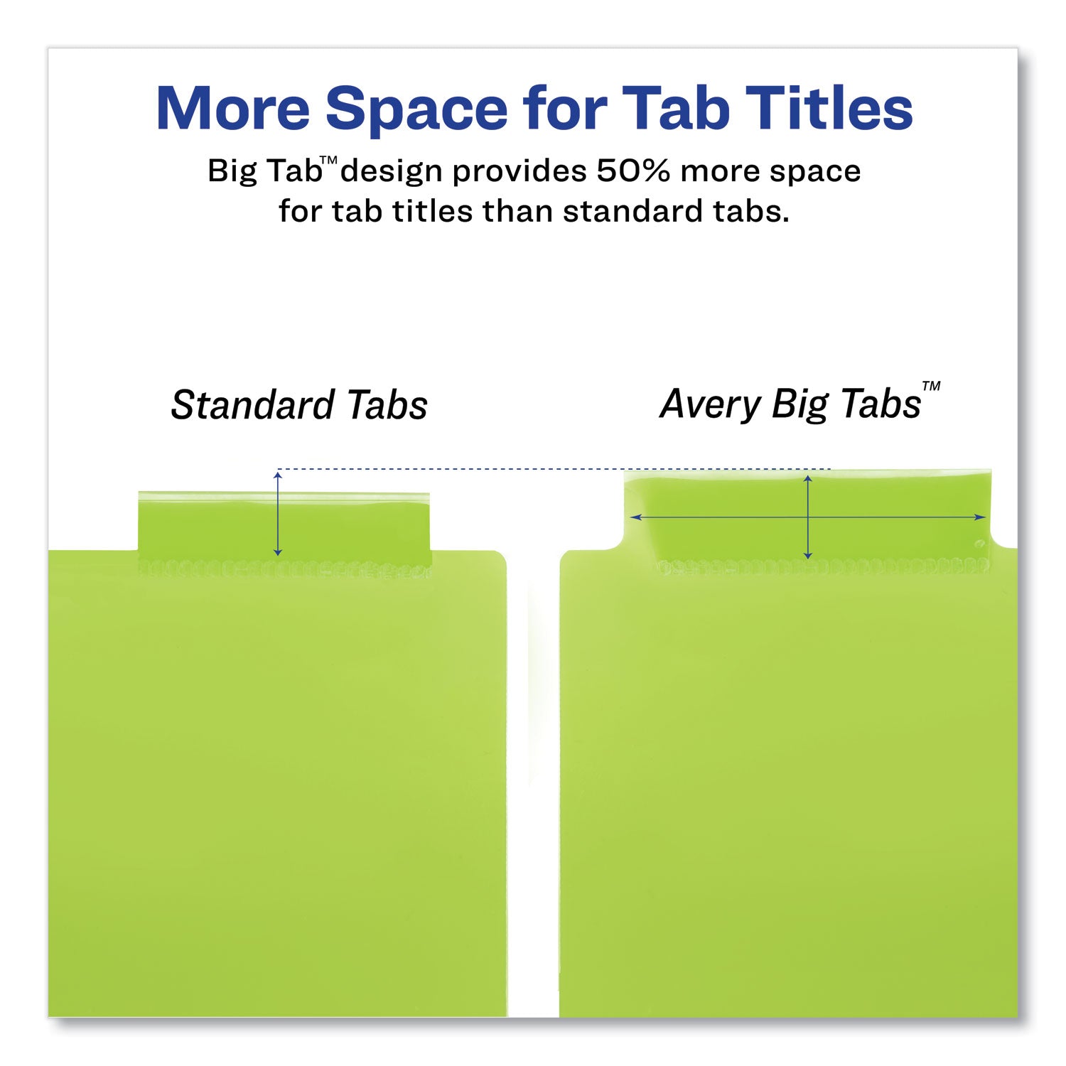 Insertable Big Tab Plastic Dividers, 8-Tab, 11 x 8.5, Assorted, 1 Set - 