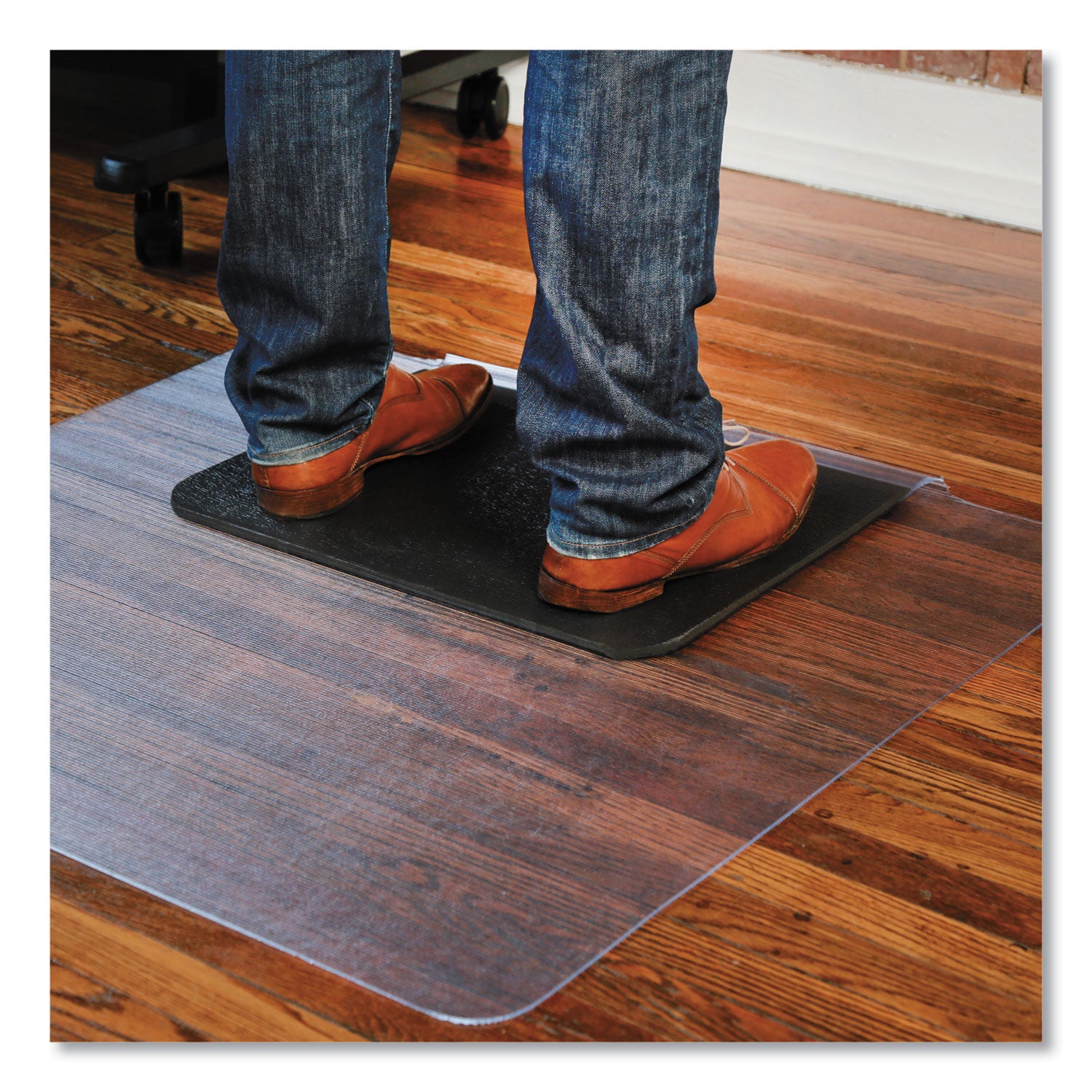 sit-or-stand-mat-for-carpet-or-hard-floors-36-x-53-with-lip-clear-black_esr184612 - 2