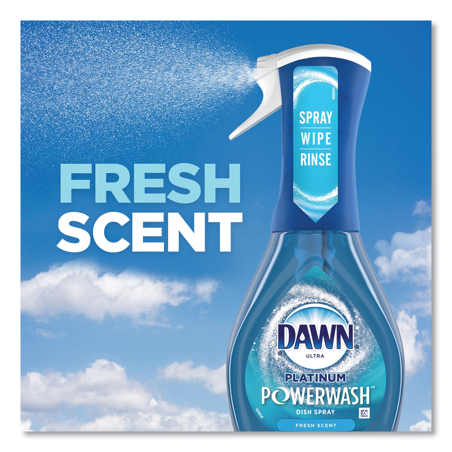 Platinum Powerwash Dish Spray, Fresh, 16 oz Spray Bottle, 2/Pack, 3 Packs/Carton