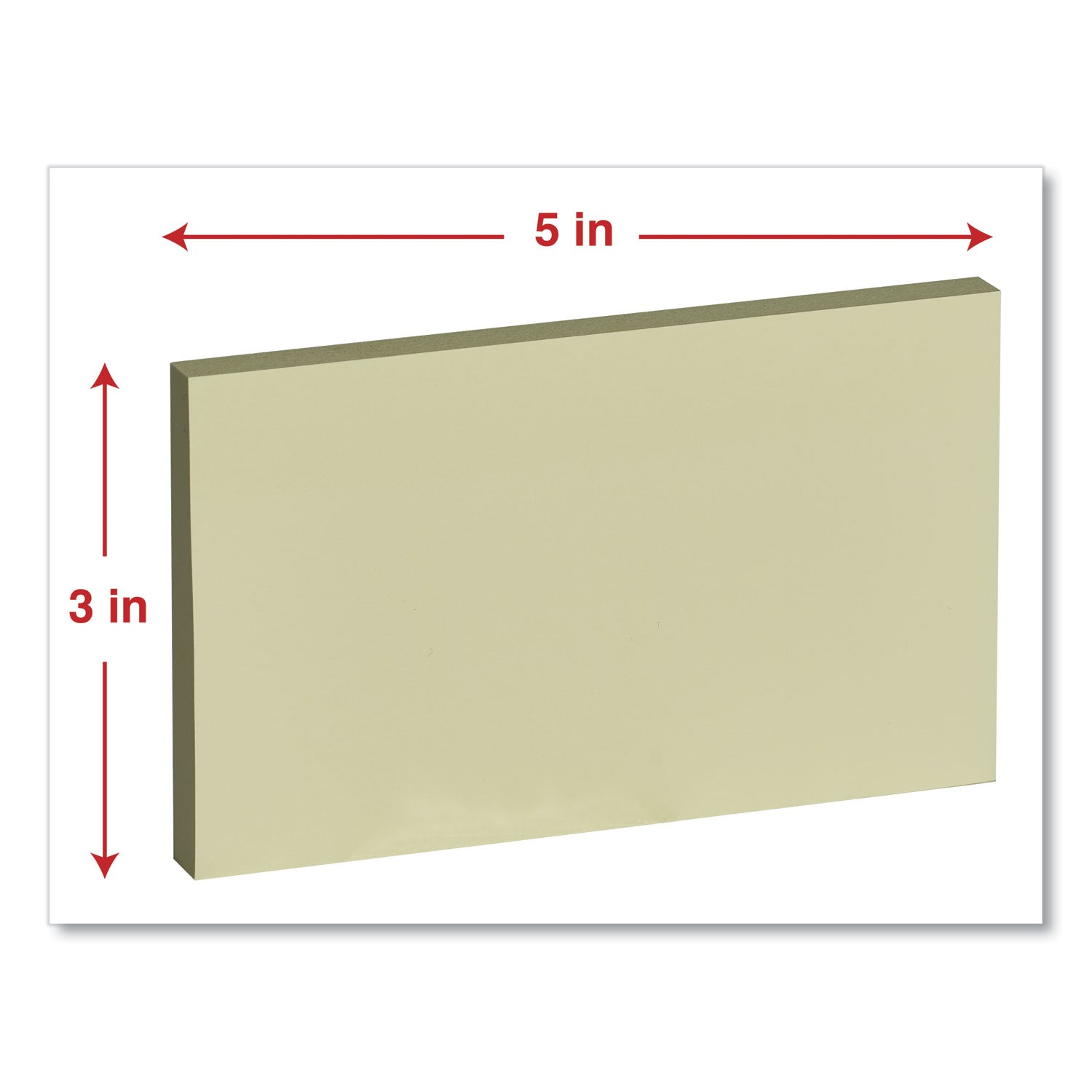 Self-Stick Note Pad Value Pack, 3" x 5", Yellow, 100 Sheets/Pad, 18 Pads/Pack - 