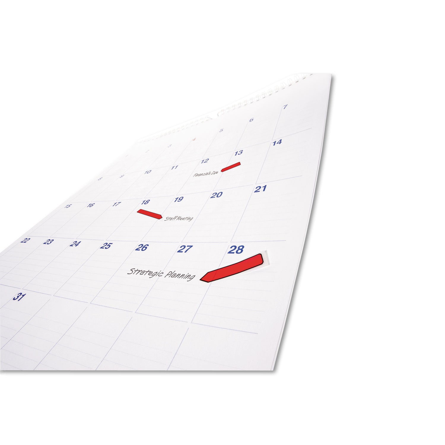 Arrow 0.5" Page Flags, Blue/Green/Purple/Red/Yellow, 20/Color, 100/Pack - 