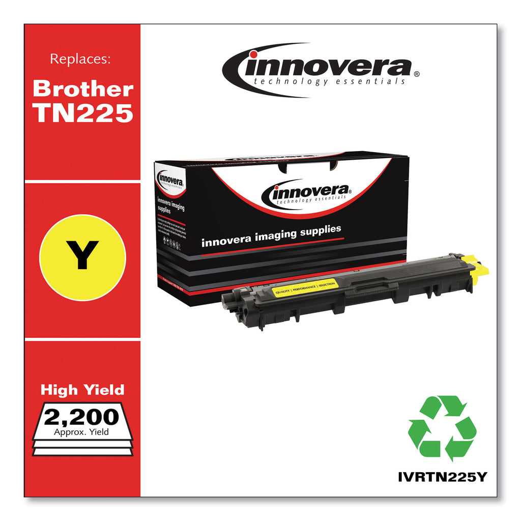 Remanufactured Yellow High-Yield Toner, Replacement for TN225Y, 2,200 Page-Yield, Ships in 1-3 Business Days