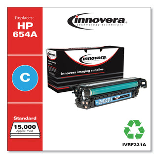 Remanufactured Cyan Toner, Replacement for 654A (CF331A), 15,000 Page-Yield, Ships in 1-3 Business Days