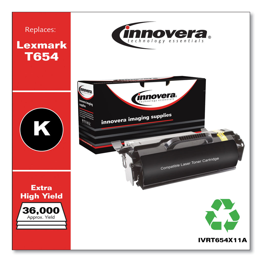 Remanufactured Black Toner, Replacement for T654X11A, 36,000 Page-Yield, Ships in 1-3 Business Days