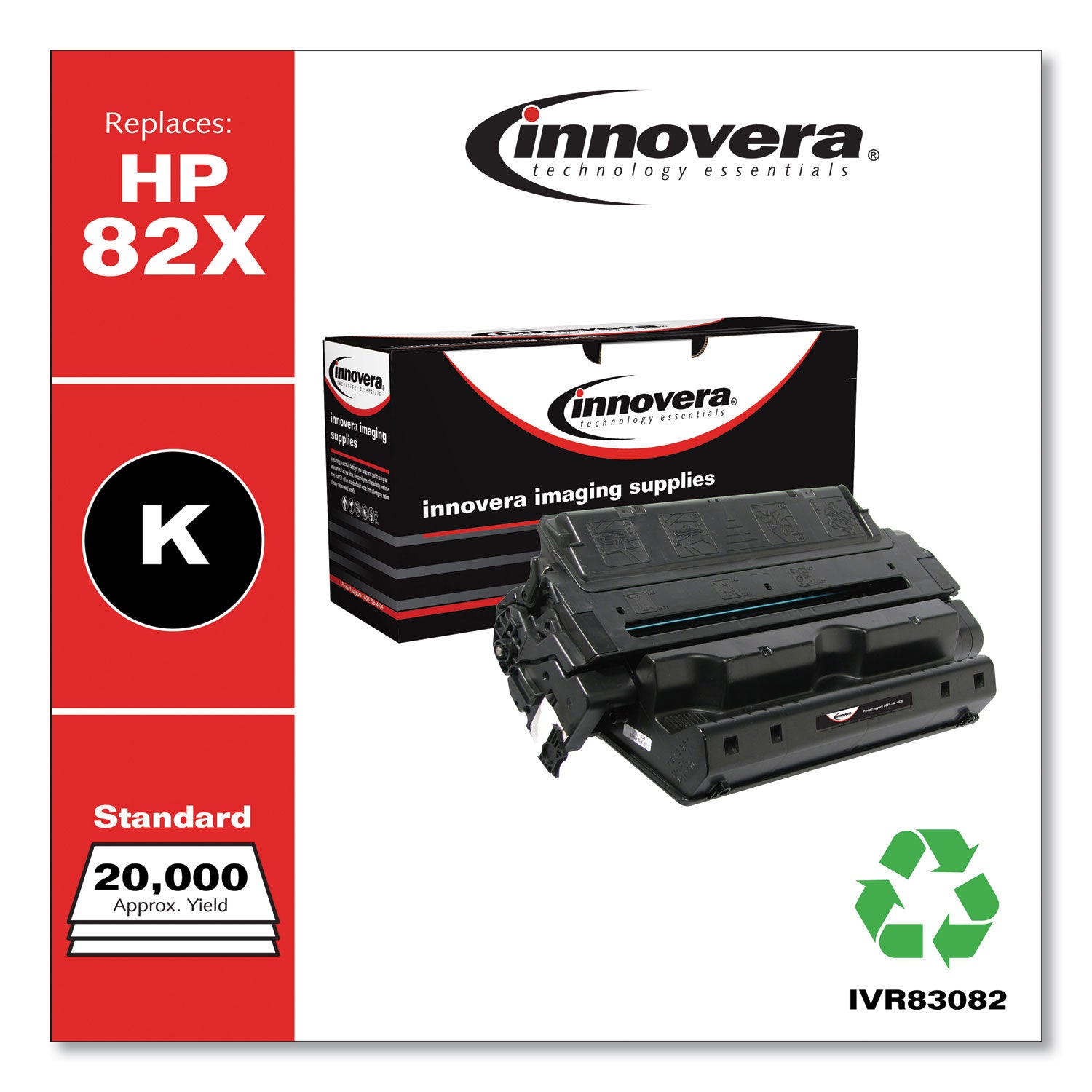 Remanufactured Black High-Yield Toner, Replacement for 82X (C4182X), 20,000 Page-Yield, Ships in 1-3 Business Days