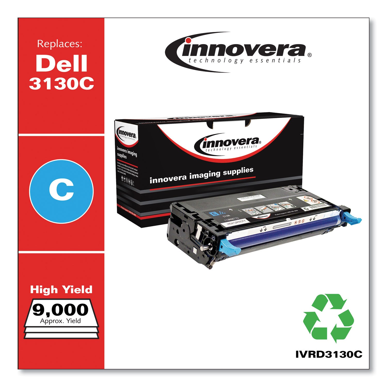 Remanufactured Cyan High-Yield Toner, Replacement for 330-1199, 9,000 Page-Yield, Ships in 1-3 Business Days