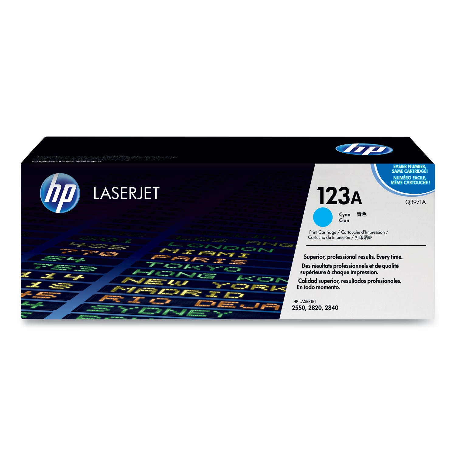 HP 123A, (Q3971A) Cyan Original LaserJet Toner Cartridge