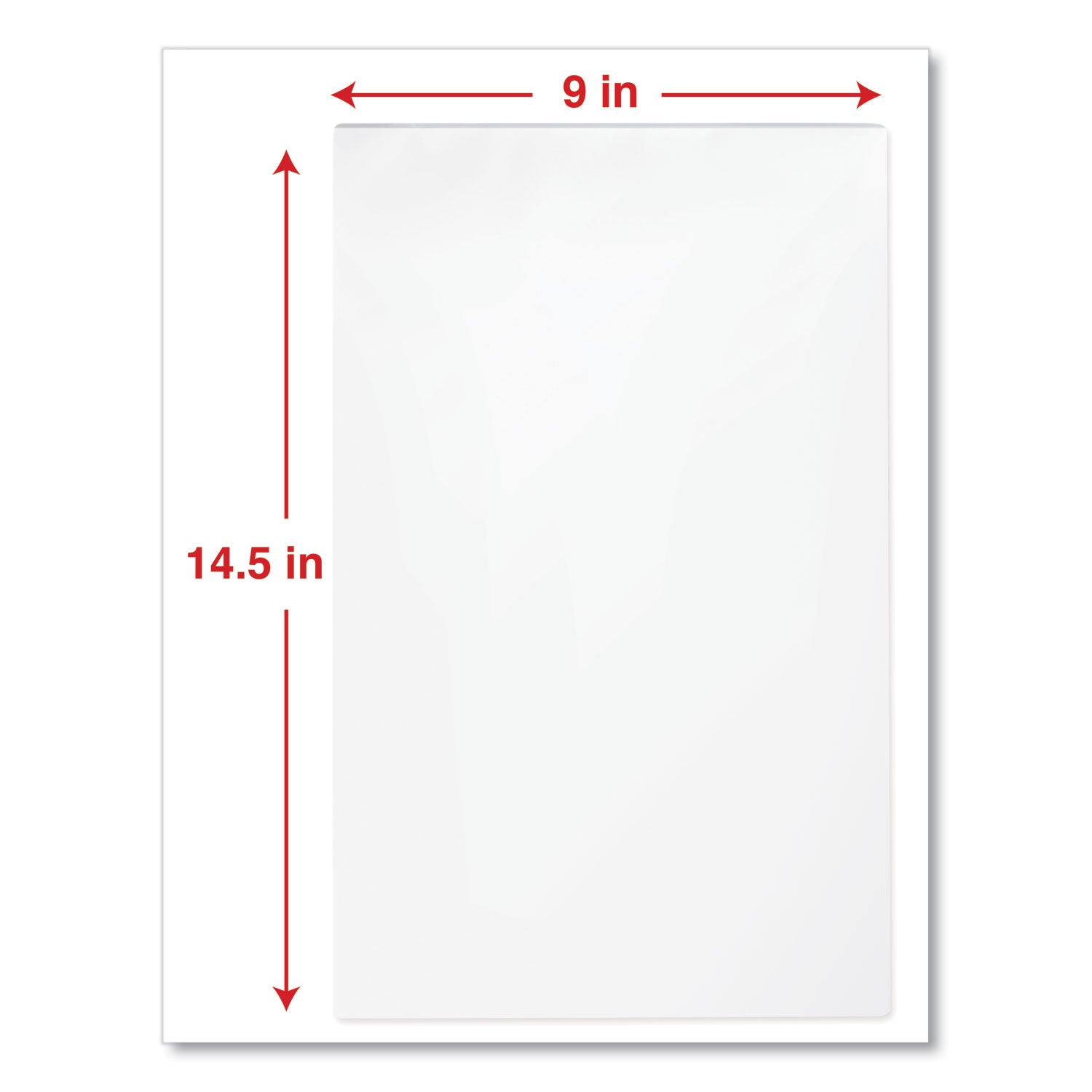 Laminating Pouches, 3 mil, 9" x 14.5", Gloss Clear, 25/Pack - 