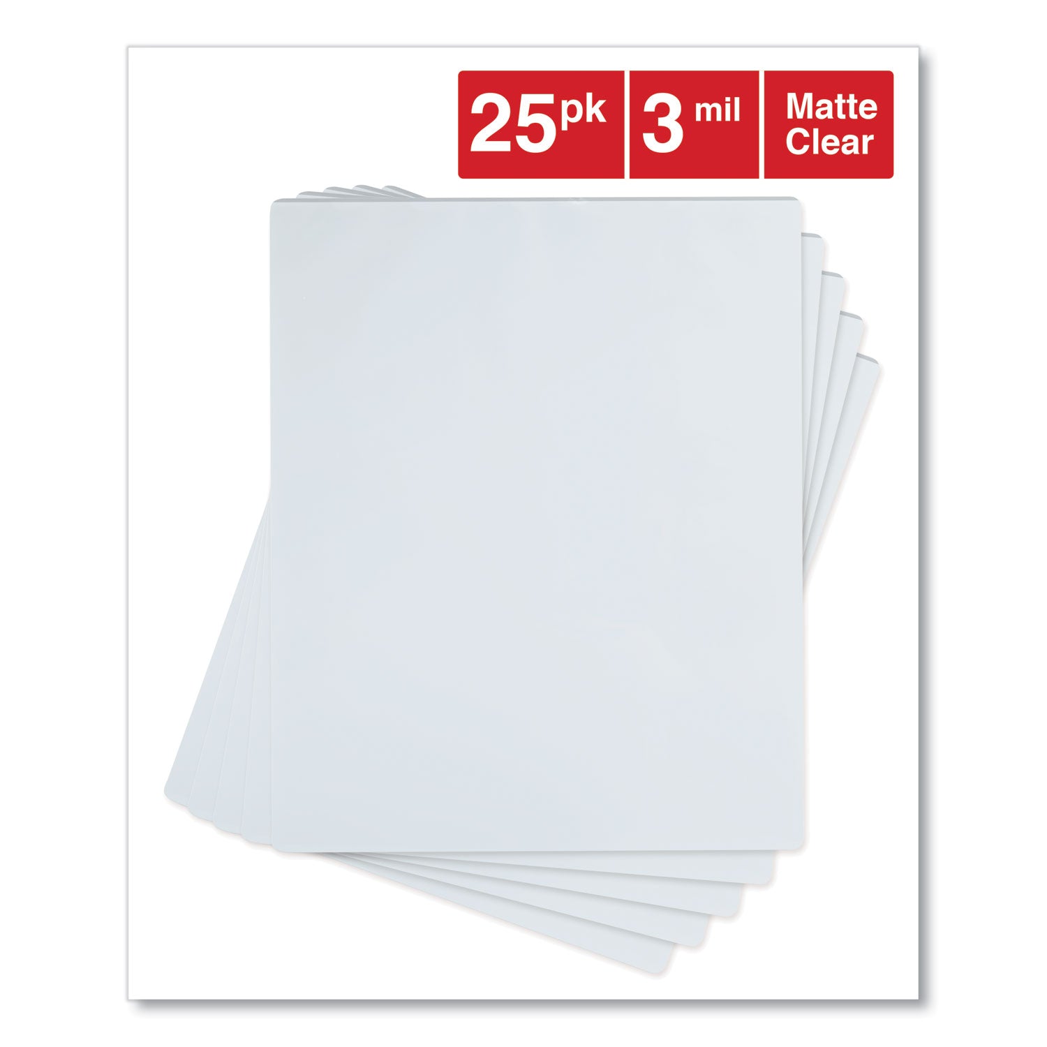 Laminating Pouches, 3 mil, 9" x 11.5", Gloss Clear, 25/Pack - 