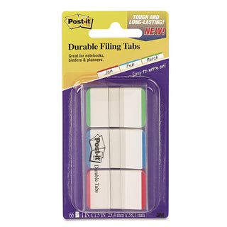 1" Lined Tabs, 1/5-Cut, Lined, Assorted Colors, 1" Wide, 66/Pack