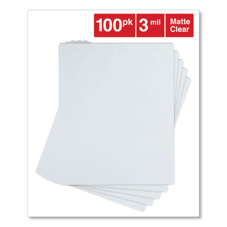 Laminating Pouches, 3 mil, 9" x 11.5", Gloss Clear, 100/Box - 