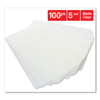 Laminating Pouches, 5 mil, 3.75" x 2.25", Gloss Clear, 100/Box - 