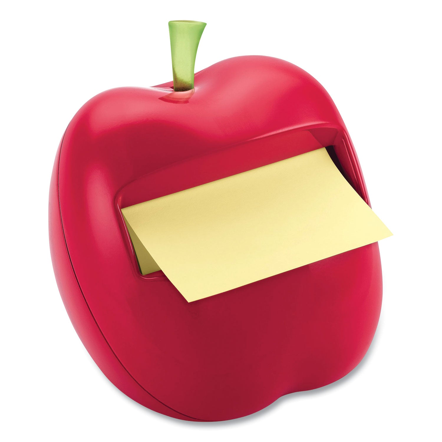 apple-shaped-dispenser-for-3-x-3-pads-red-includes-50-sheet-canary-yellow-pop-up-pad_mmmapl330 - 1