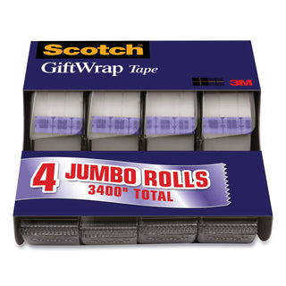 gift-wrap-tape-with-dispenser-1-core-075-x-2361-yds-transparent-4-pack_mmm415 - 1