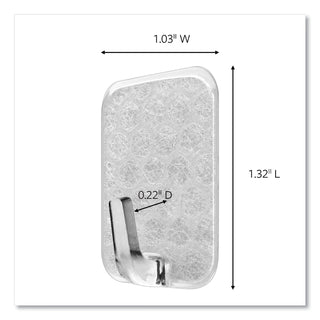 adjustables-repositionable-mini-hooks-plastic-white-05-lb-capacity-14-hooks-and-30-strips_mmm17830clr14es - 2