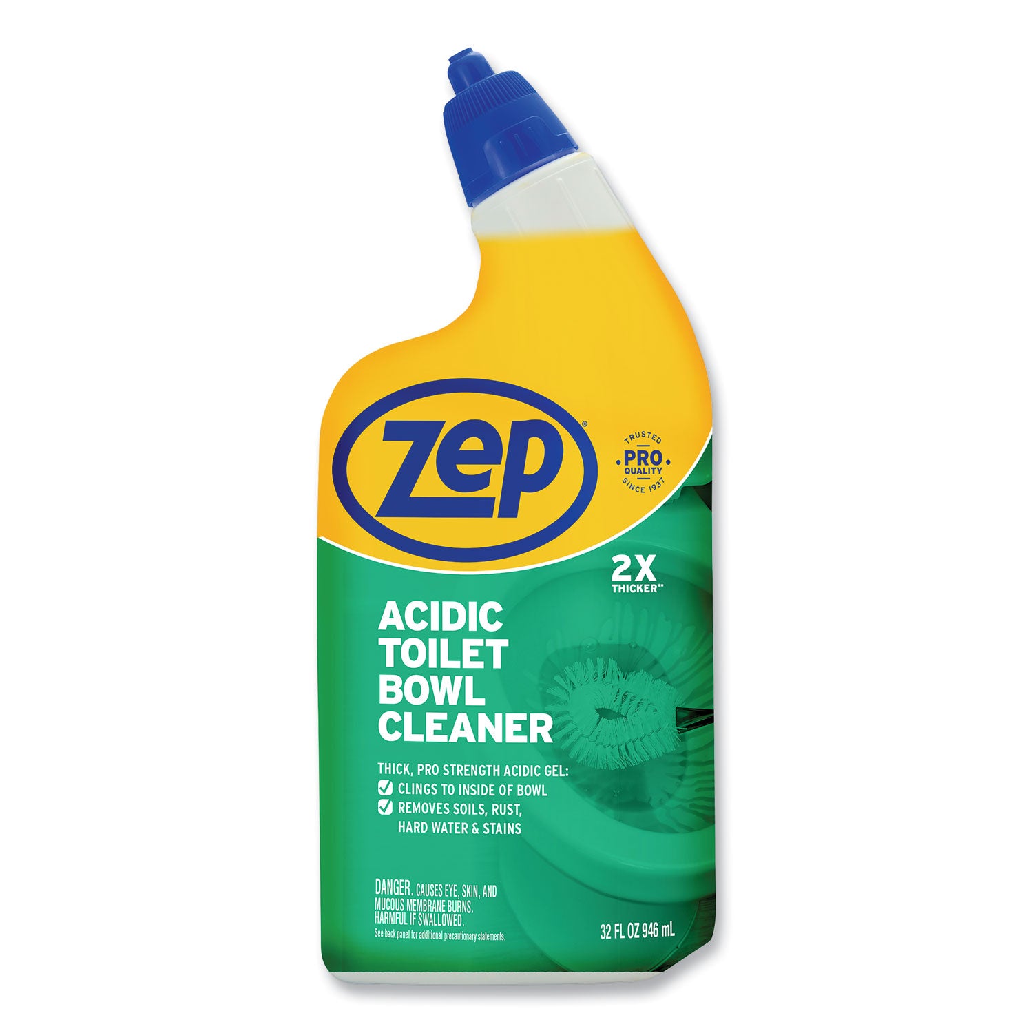 Acidic Toilet Bowl Cleaner, Mint, 32 oz Bottle - 1