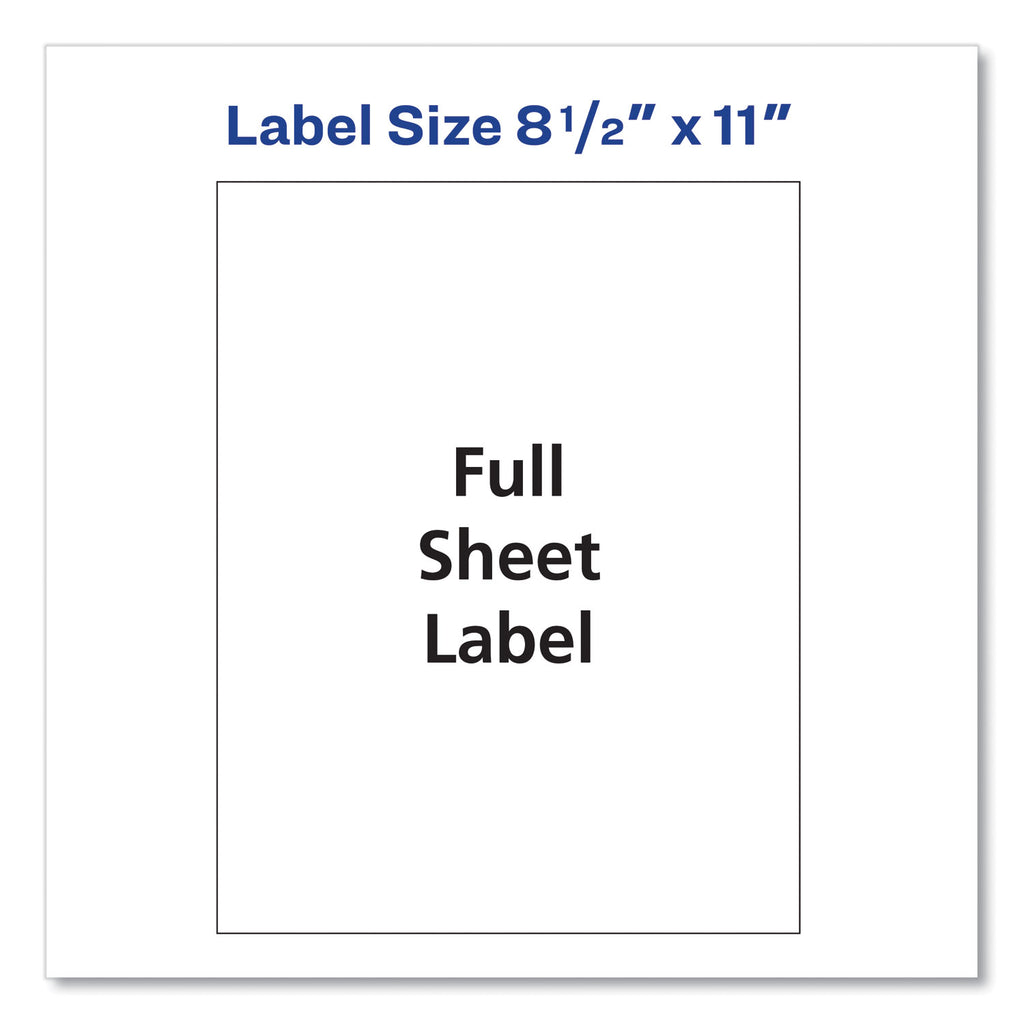 Shipping Labels with TrueBlock Technology, Inkjet Printers, 8.5 x 11, White, 100/Box