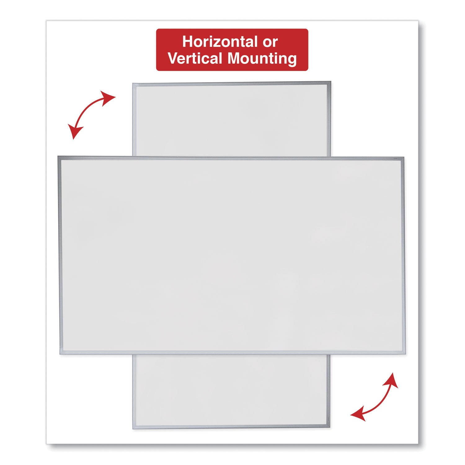 Deluxe Melamine Dry Erase Board, 72 x 48, Melamine White Surface, Silver Anodized Aluminum Frame - 