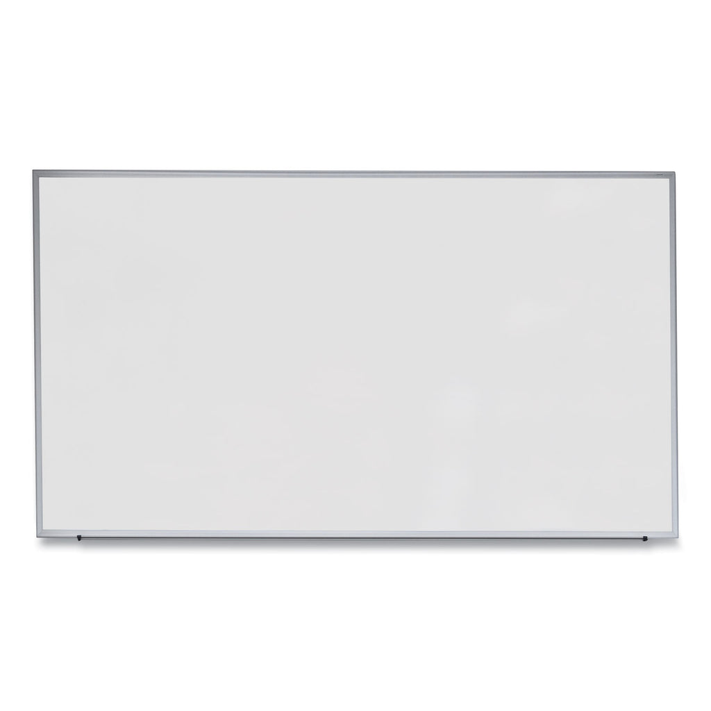 Deluxe Melamine Dry Erase Board, 72 x 48, Melamine White Surface, Silver Anodized Aluminum Frame - 