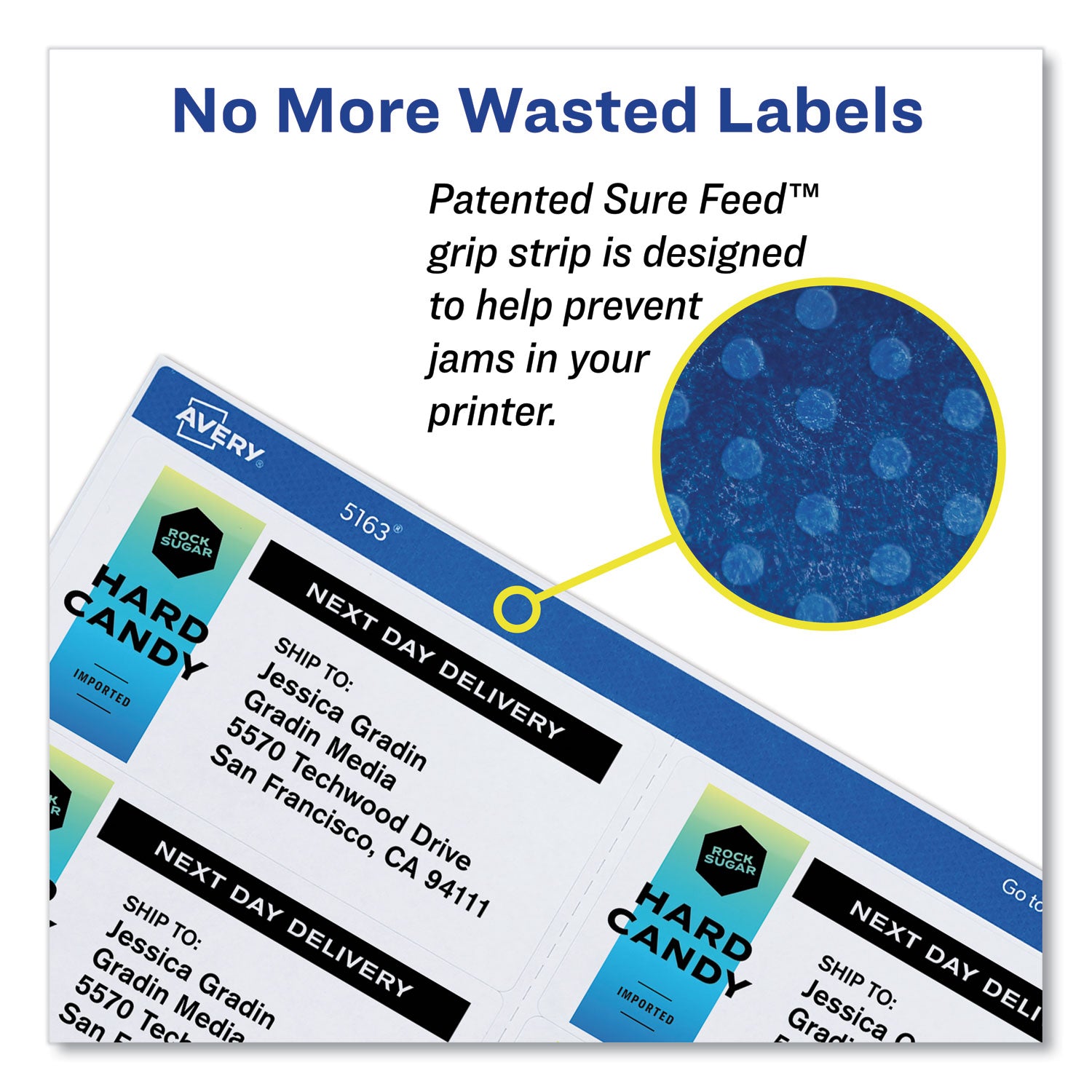 Shipping Labels w/ TrueBlock Technology, Inkjet Printers, 3.33 x 4, White, 6/Sheet, 100 Sheets/Box