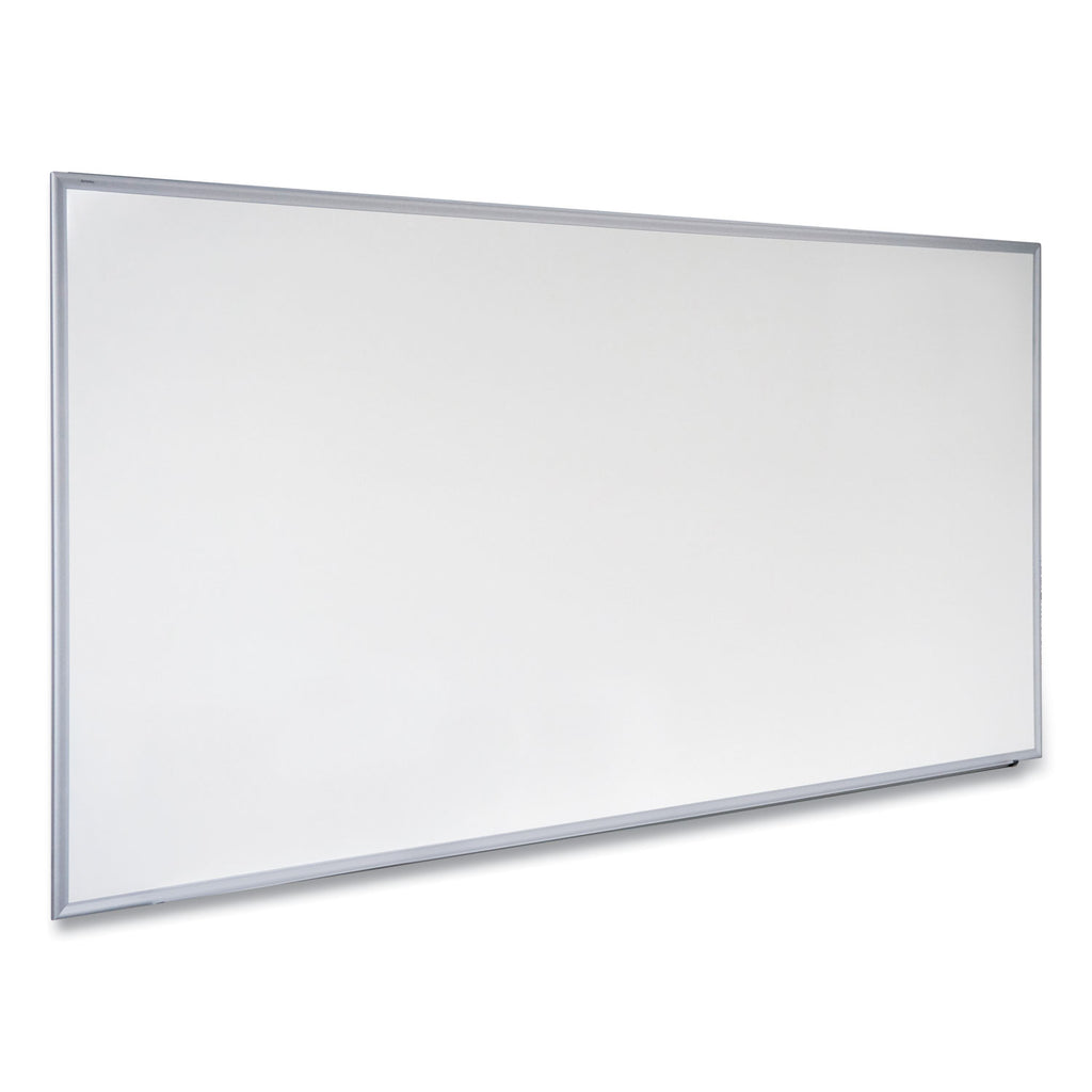 Deluxe Melamine Dry Erase Board, 72 x 48, Melamine White Surface, Silver Anodized Aluminum Frame - 