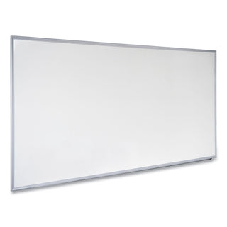Deluxe Melamine Dry Erase Board, 72 x 48, Melamine White Surface, Silver Anodized Aluminum Frame - 