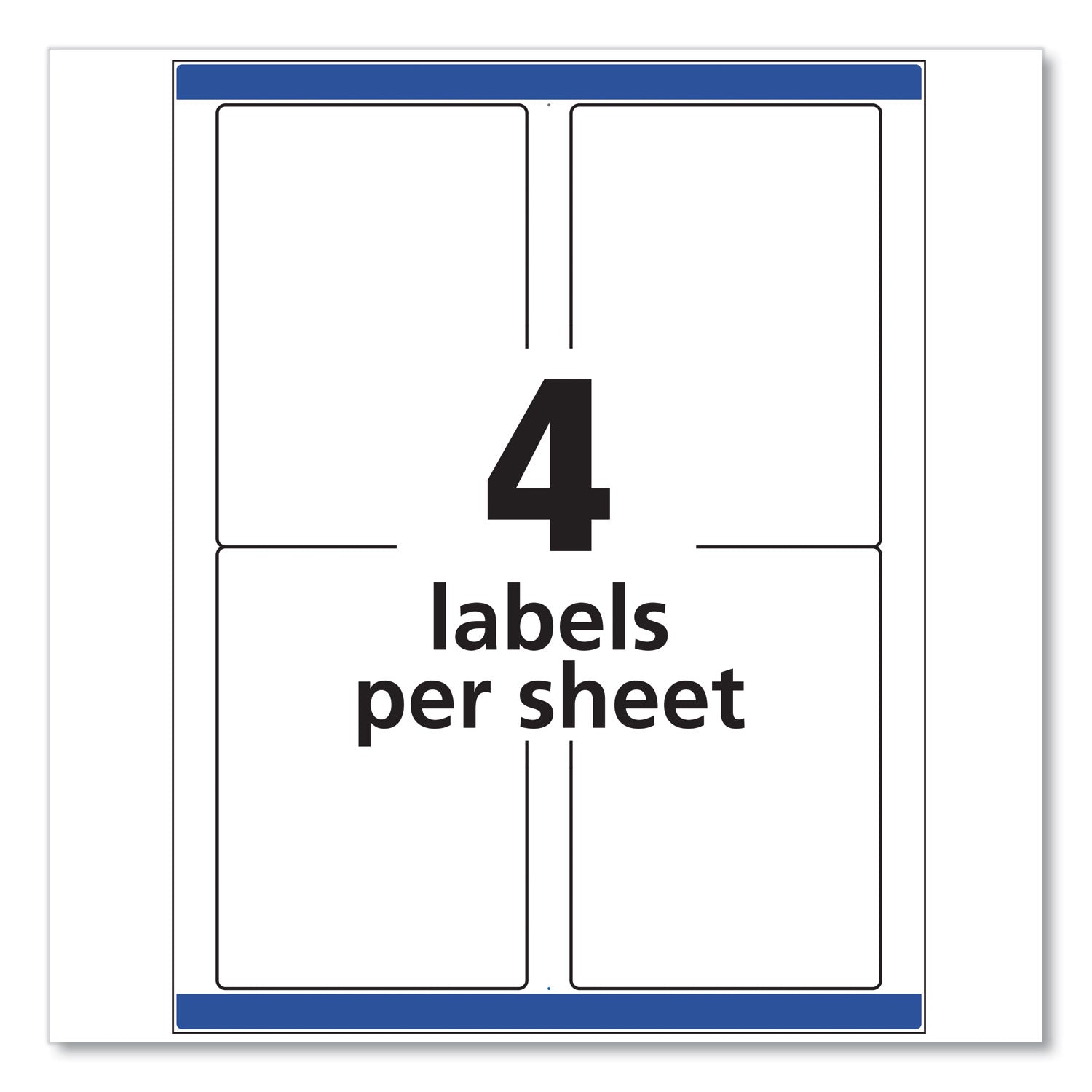 Shipping Labels w/ TrueBlock Technology, Inkjet Printers, 3.5 x 5, White, 4/Sheet, 25 Sheets/Pack