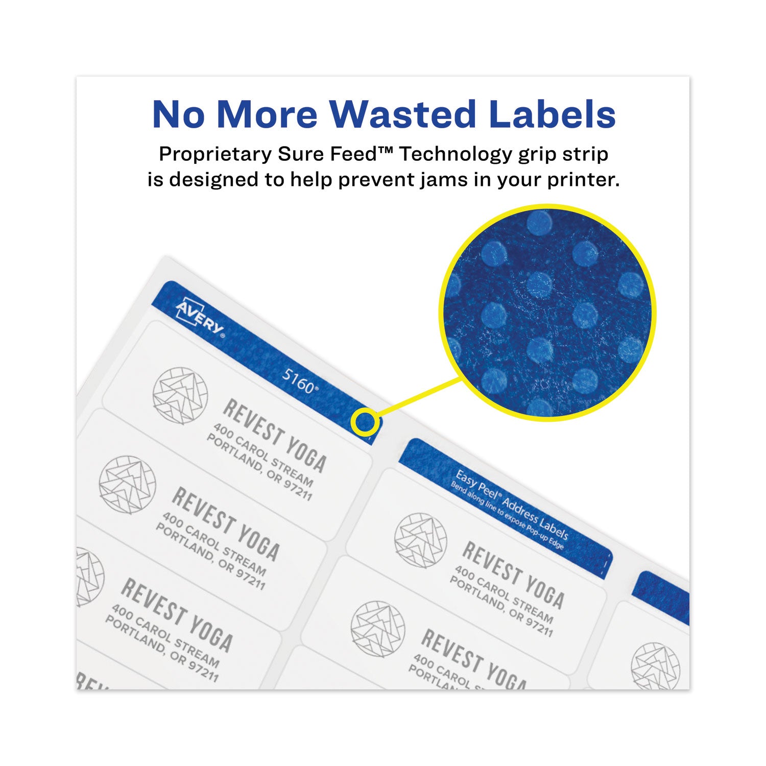 Permanent Laser Print-to-the-Edge ID Labels w/SureFeed, 2 1/2"dia, White, 300/PK - 