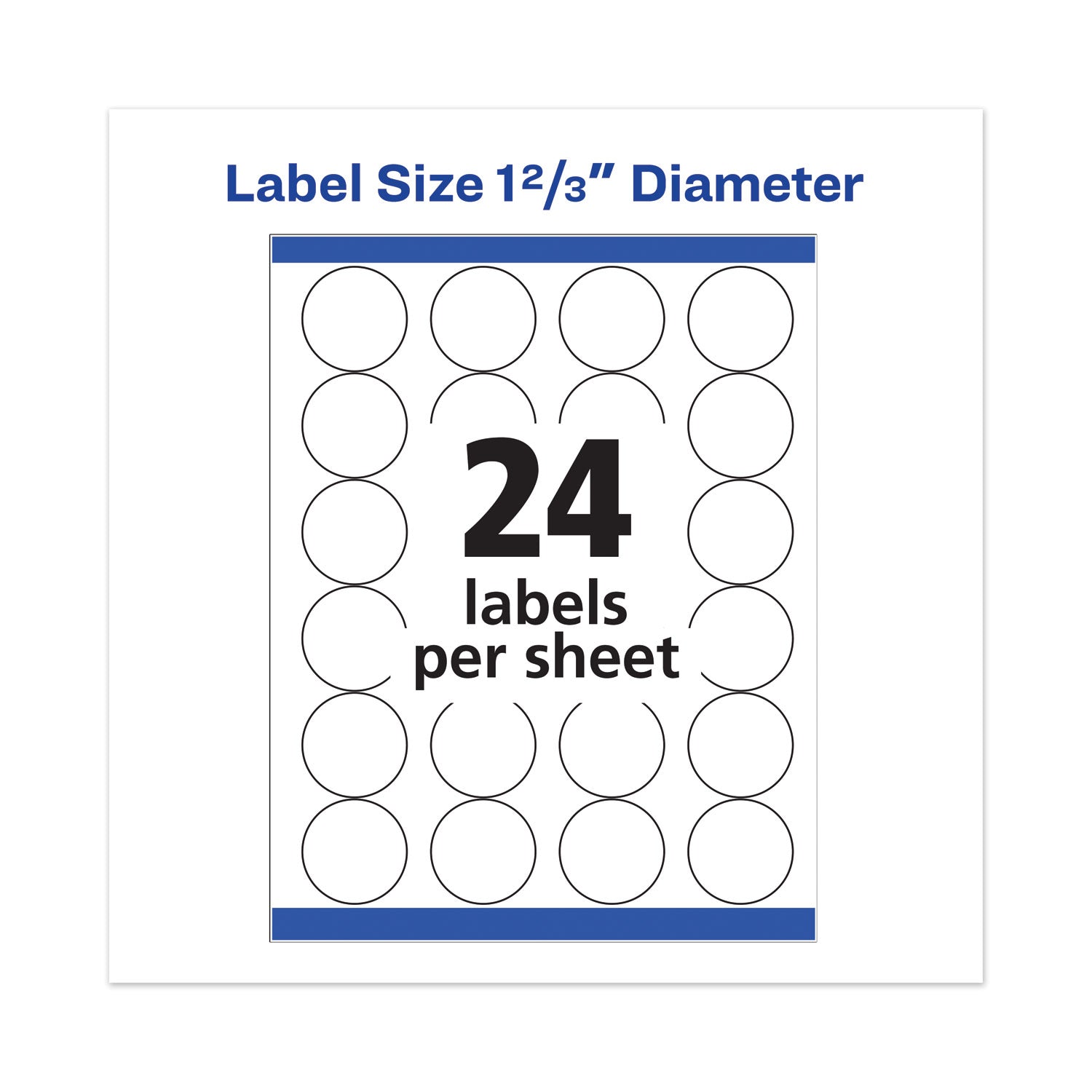 Permanent Laser Print-to-the-Edge ID Labels w/SureFeed, 1.66" dia, White, 600/PK - 