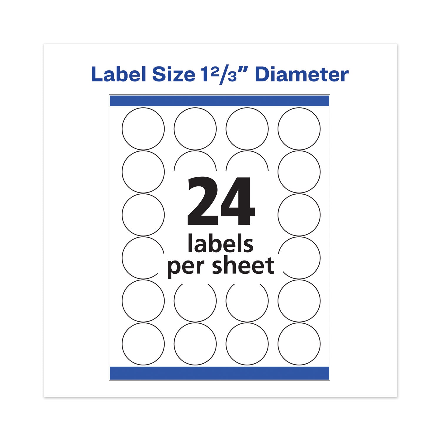 Permanent Laser Print-to-the-Edge ID Labels w/SureFeed, 1.66" dia, White, 600/PK