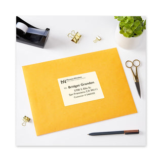 Waterproof Shipping Labels with TrueBlock and Sure Feed, Laser Printers, 3.33 x 4, White, 6/Sheet, 50 Sheets/Pack