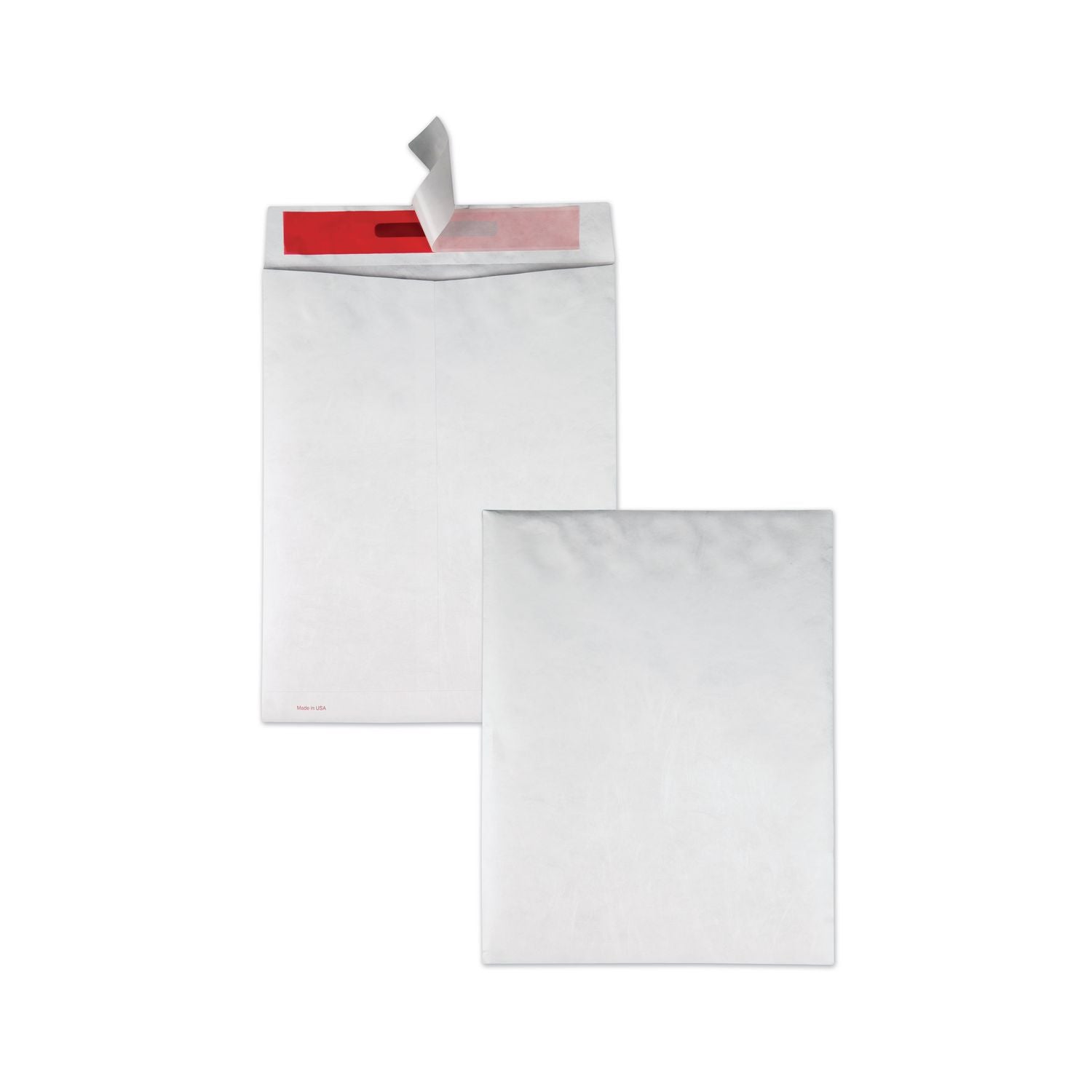 Tamper-Indicating Mailers Made with Tyvek, #13 1/2, Flip-Stik Flap, Redi-Strip Adhesive Closure, 10 x 13, White, 100/Box