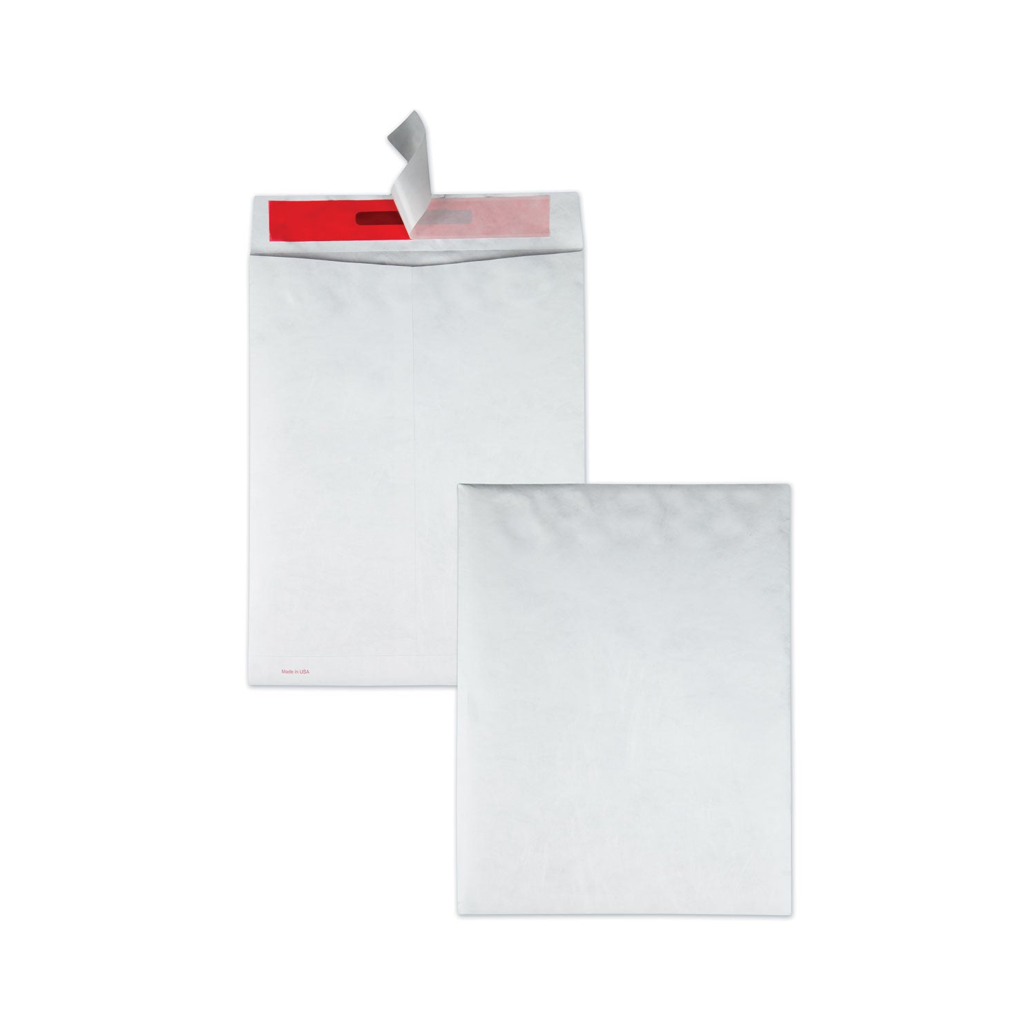 Tamper-Indicating Mailers Made with Tyvek, #13 1/2, Flip-Stik Flap, Redi-Strip Adhesive Closure, 10 x 13, White, 100/Box - 