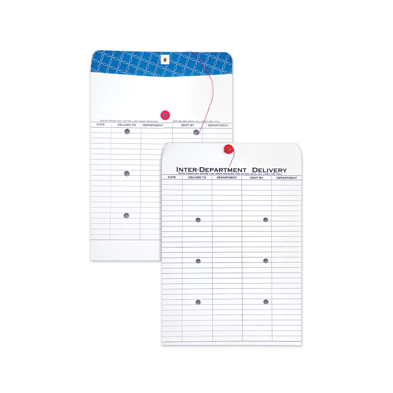 Inter-Department Envelope, #97, Two-Sided Five-Column Format, 10 x 13, White, 100/Box - 