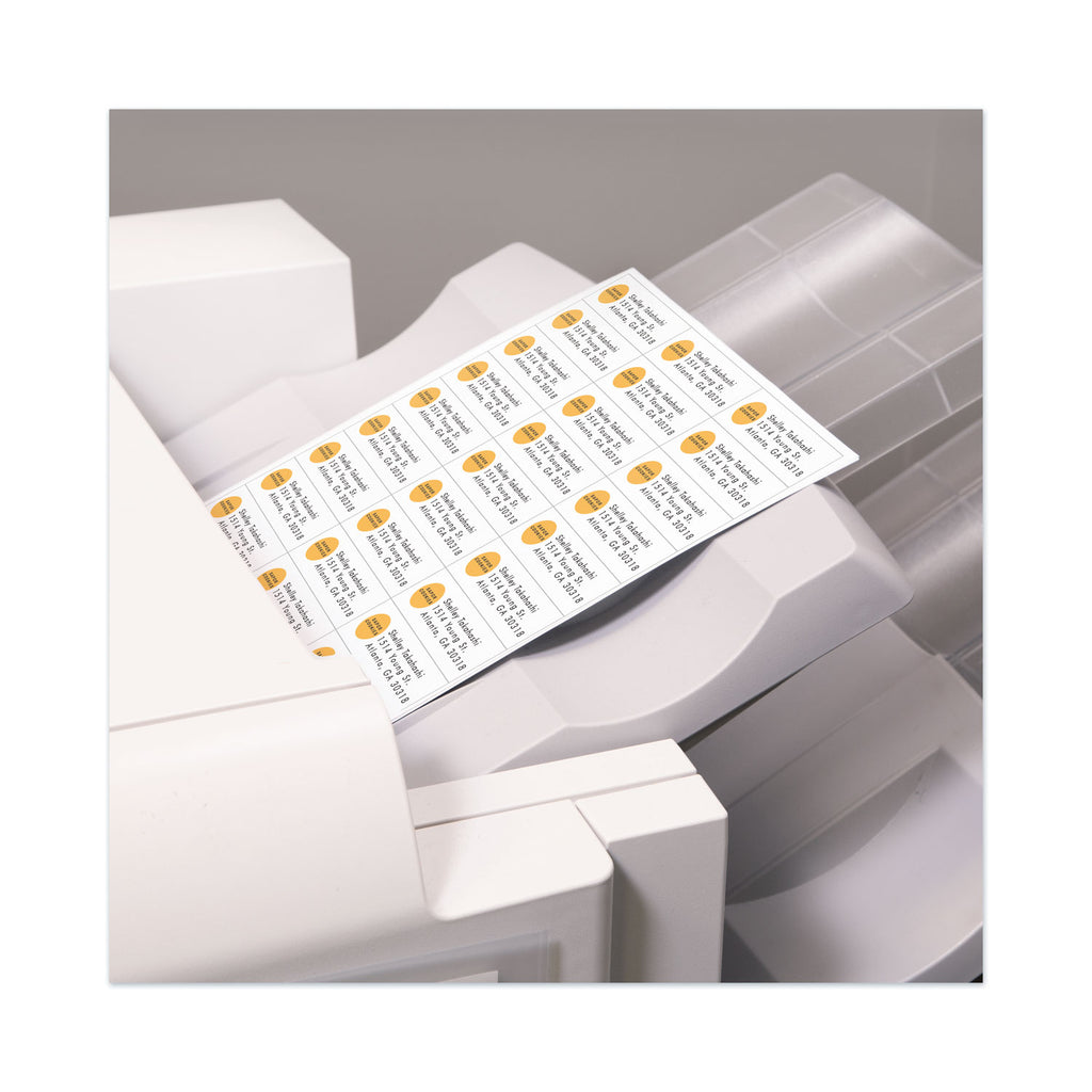 Copier Mailing Labels, Copiers, 1 x 2.81, White, 33/Sheet, 100 Sheets/Box