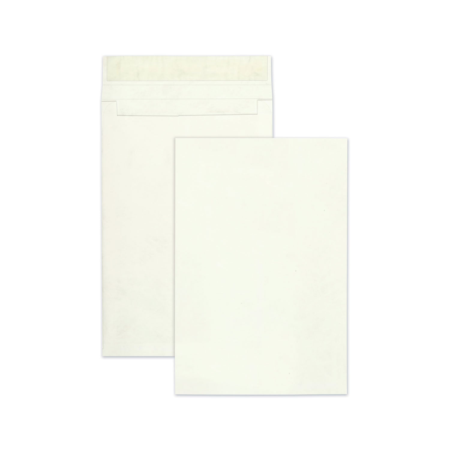 14 lb Tyvek Open End Expansion Mailer Value Pack, #15 1/2, Flip-Stik Flap, Redi-Strip Closure, 12 x 16, White, 100/Carton - 