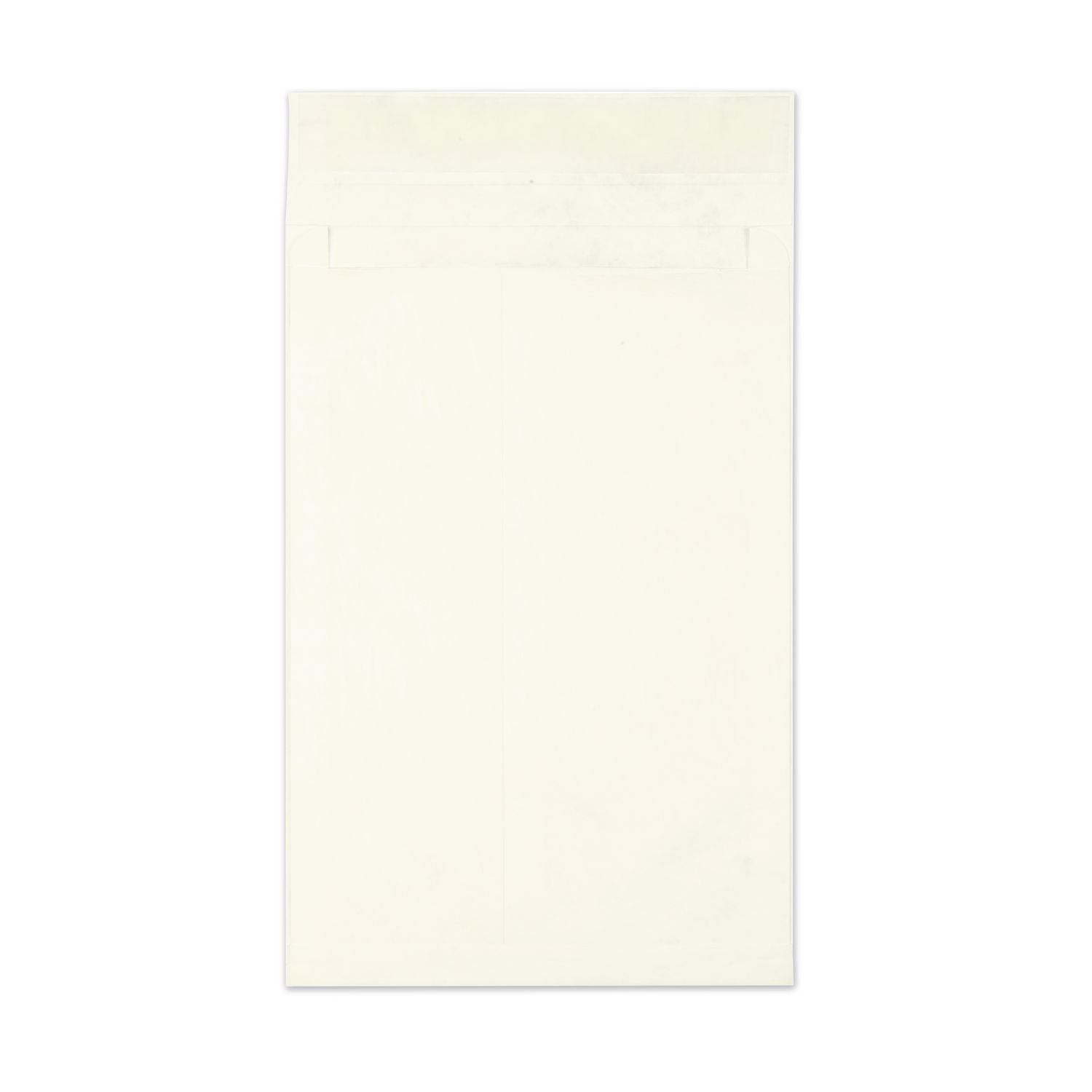 Heavyweight 18lb Tyvek Open End Expansion Mailers, #15 1/2, Cheese Blade Flap, Redi-Strip Closure, 12 x 16, White, 100/Carton