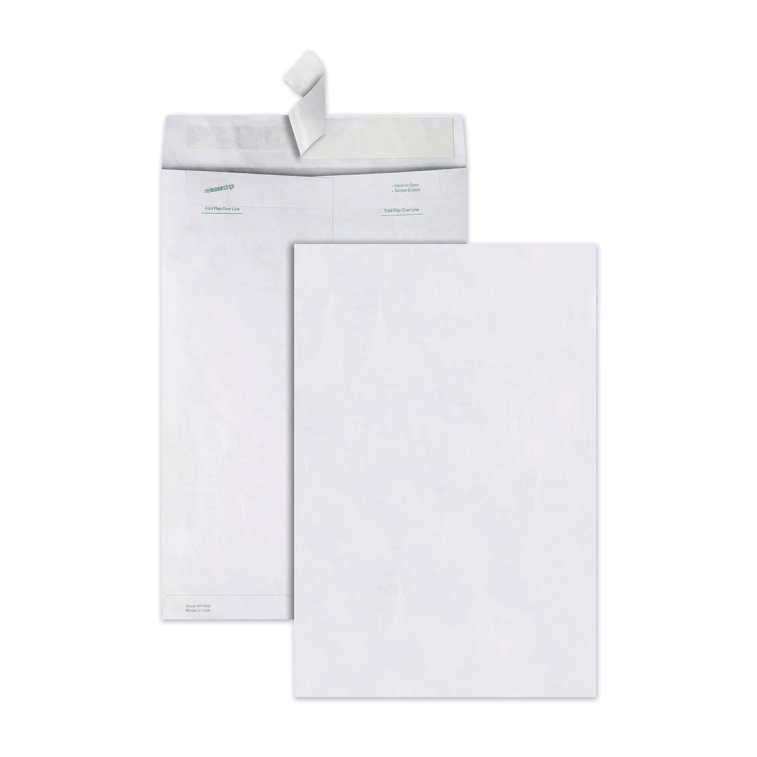 Lightweight 14 lb Tyvek Catalog Mailers, #15, Square Flap, Redi-Strip Adhesive Closure, 10 x 15, White, 100/Box - 