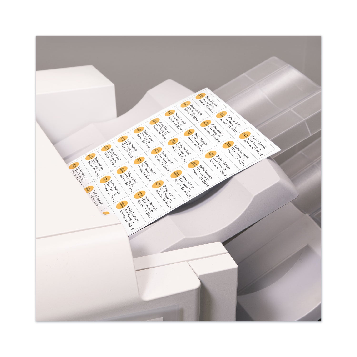 Copier Mailing Labels, Copiers, 1 x 2.81, Clear, 33/Sheet, 70 Sheets/Pack - 