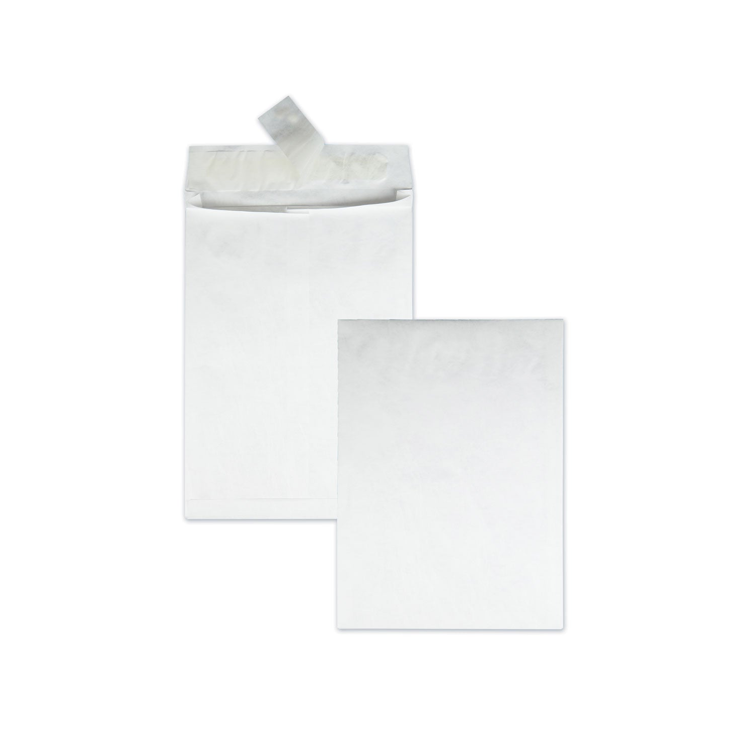 Light 14 lb Tyvek Open End Expansion Mailer Value Pack, #13 1/2, Flip-Stik Flap, Redi-Strip Closure, 10 x 13, White, 100/CT - 