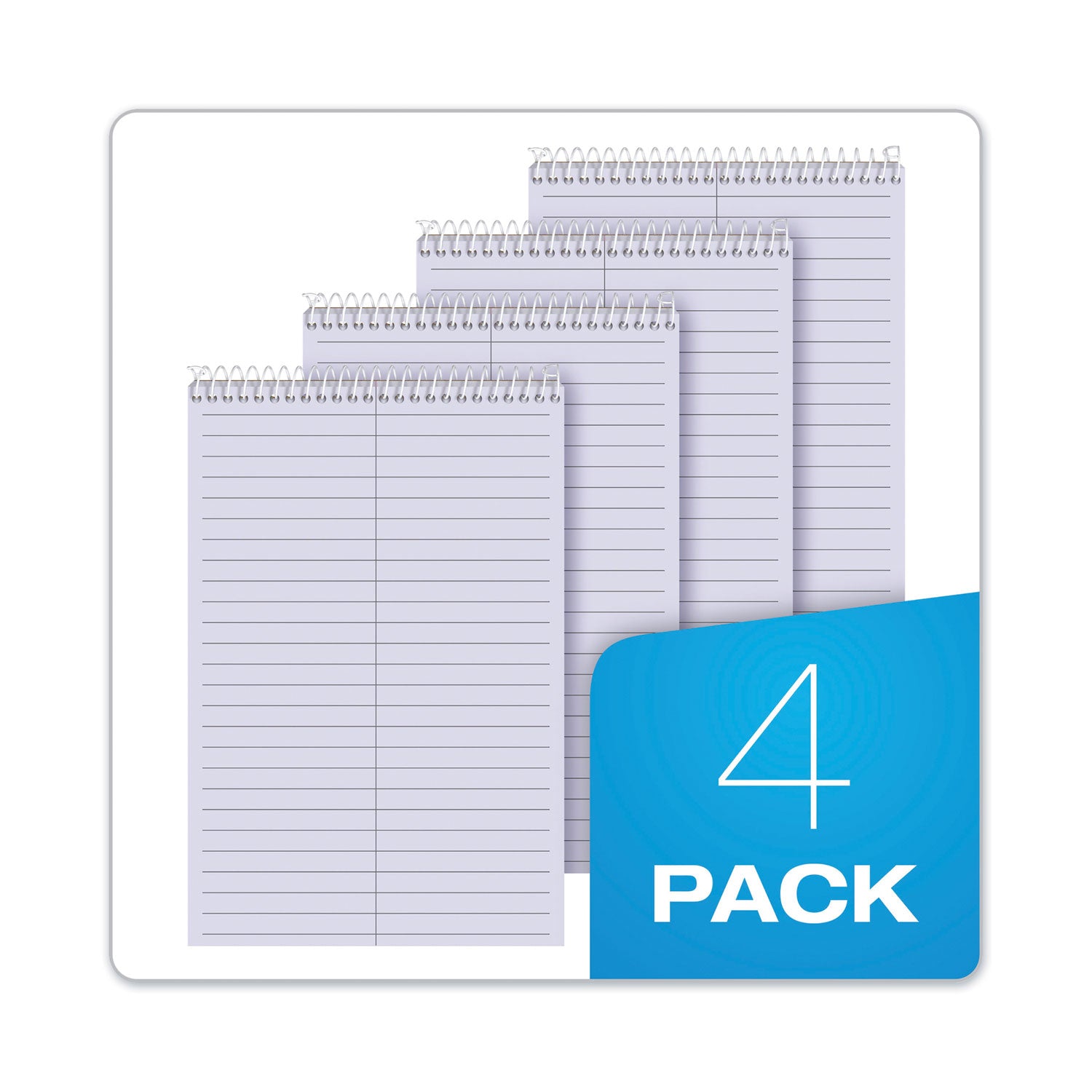 Prism Steno Pads, Gregg Rule, Orchid Cover, 80 Orchid 6 x 9 Sheets, 4/Pack - 