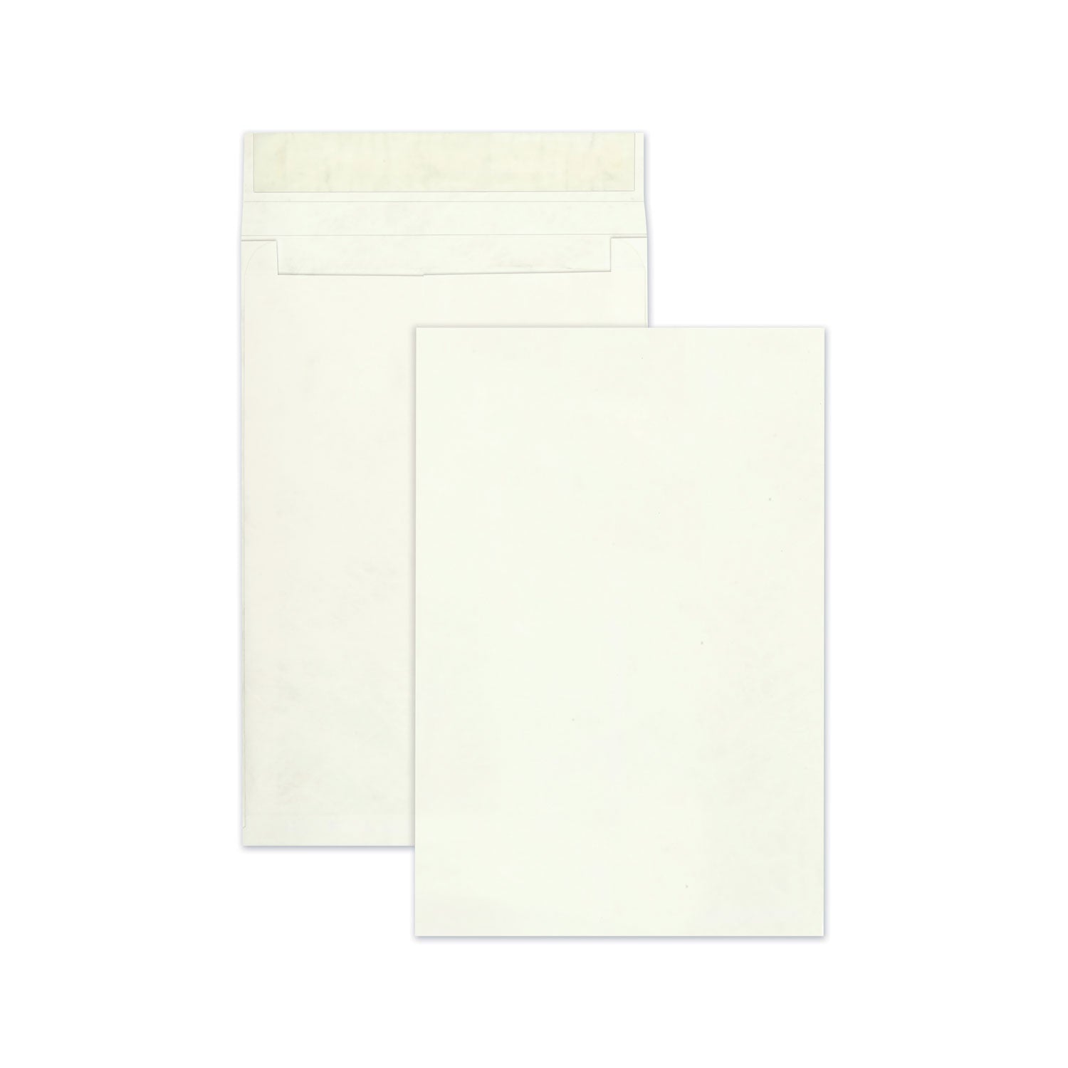 Lightweight 14 lb Tyvek Open End Expansion Mailers, #15 1/2, Cheese Blade Flap, Redi-Strip Closure, 12 x 16, White, 25/Box - 