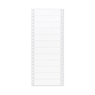Dot Matrix Printer Mailing Labels, Pin-Fed Printers, 0.94 x 4, White, 5,000/Box - 
