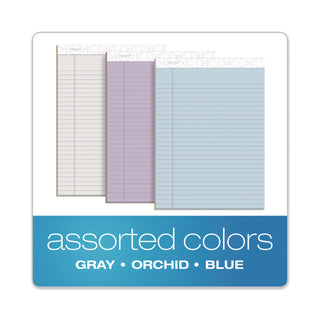 Prism + Colored Writing Pads, Wide/Legal Rule, 50 Assorted Pastel-Color 8.5 x 11.75 Sheets, 6/Pack