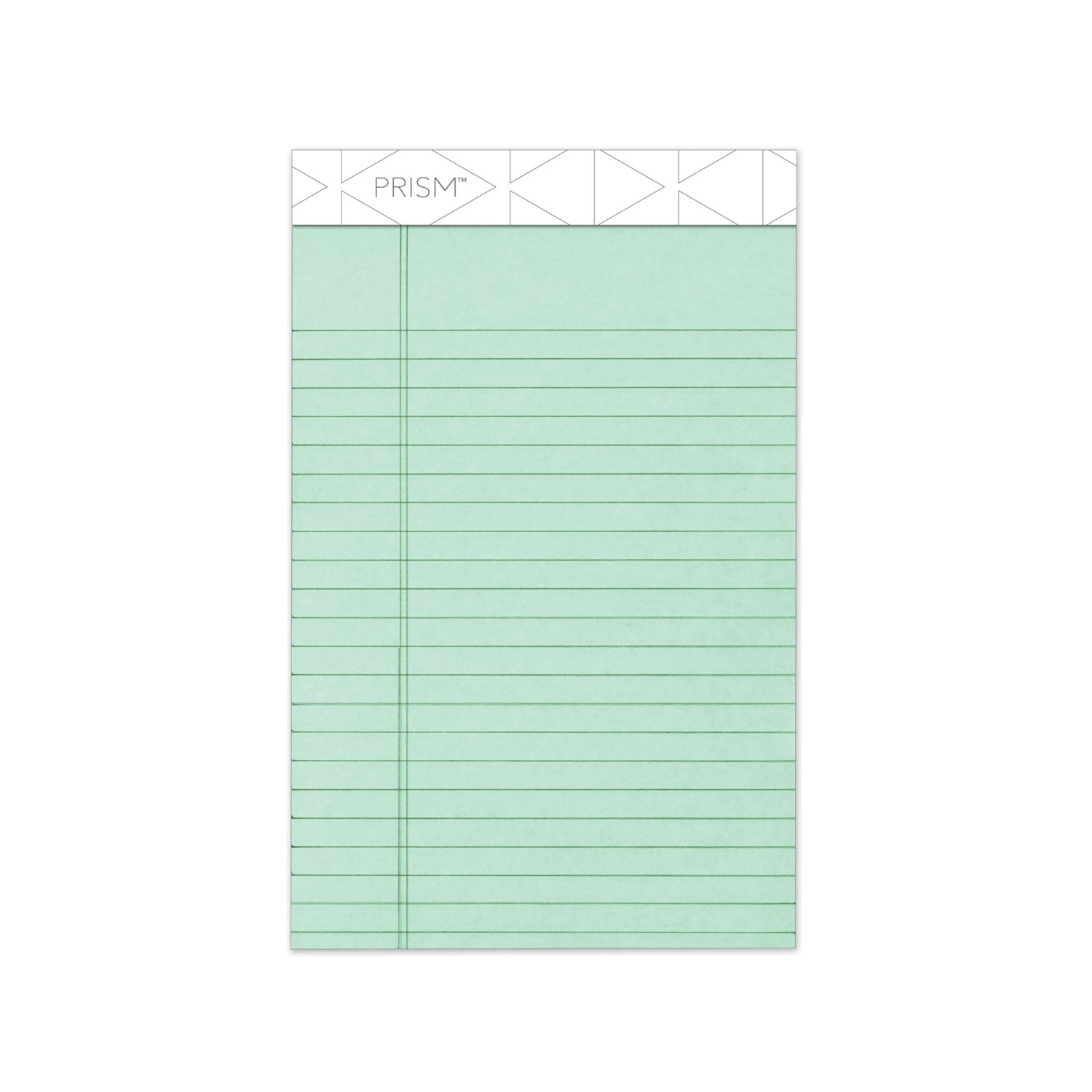 Prism + Colored Writing Pads, Narrow Rule, 50 Pastel Green 5 x 8 Sheets, 12/Pack - 