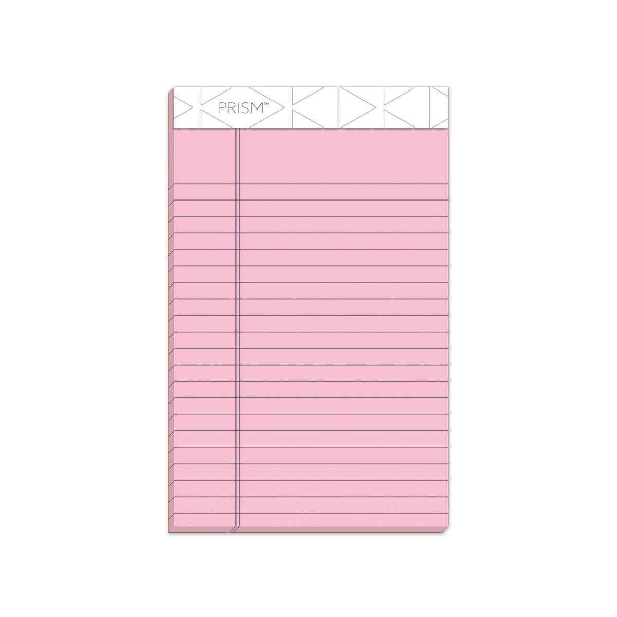 Prism + Colored Writing Pads, Narrow Rule, 50 Pastel Pink 5 x 8 Sheets, 12/Pack