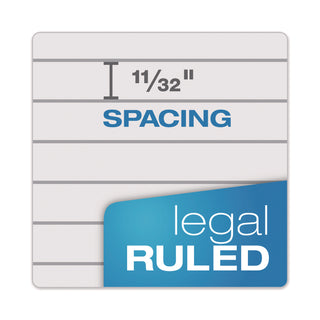 Prism + Colored Writing Pads, Wide/Legal Rule, 50 Assorted Pastel-Color 8.5 x 11.75 Sheets, 6/Pack